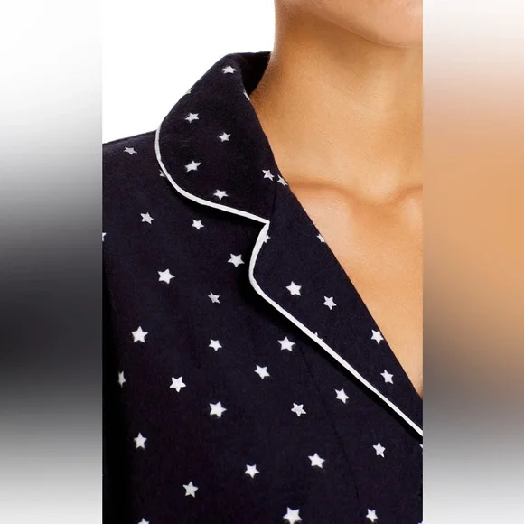 NWT - PJ Salvage Printed Flannel Pajama Set, Navy Star, - XS, S